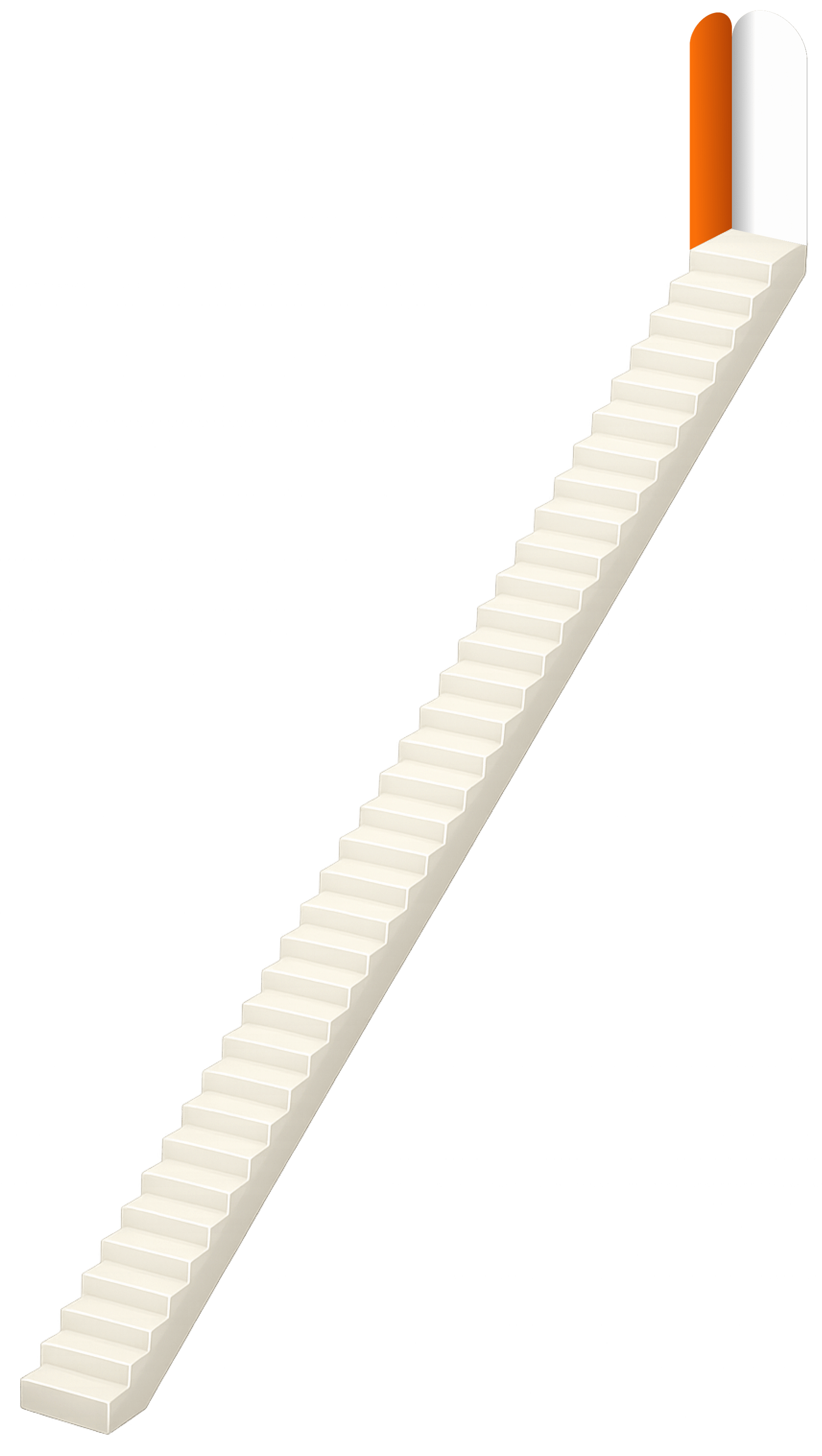 Decorative white stairs background layer