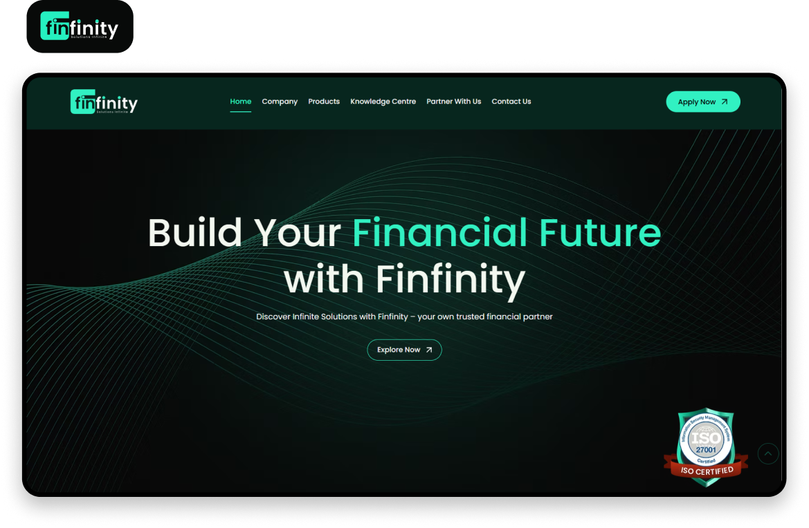 Finfinity — website home page