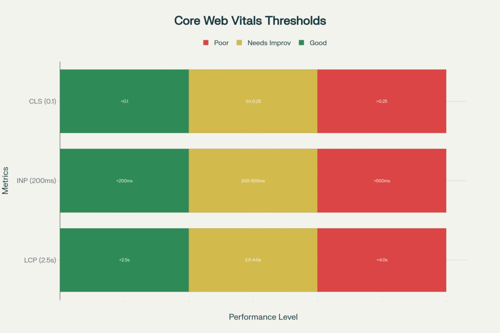Core Web Vitals Performance Thresholds: The Speed Benchmark Bible