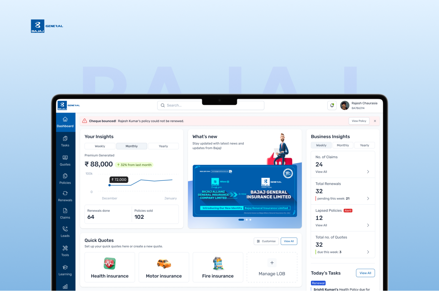Bajaj Agent Platform