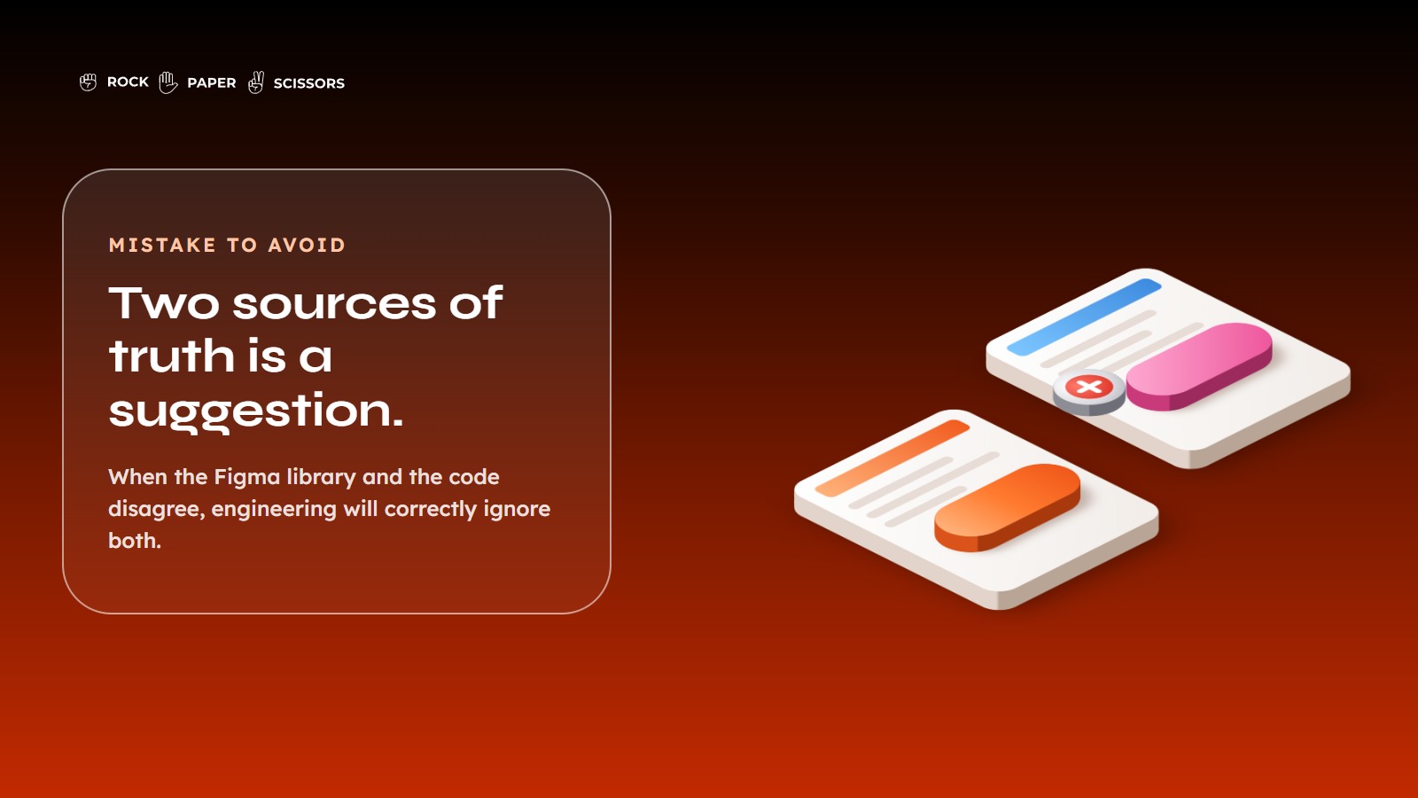 Design system mistake: Figma library and code disagree